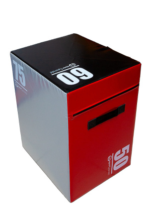 Плиобокс Sportpanda трехсторонний, красный / чёрный / серый – фото