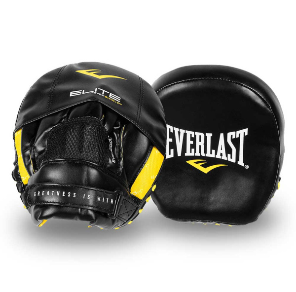 Лапы боксерские Everlast Elite Mini PU, изогнутые в Краснодаре в магазине SportPanda Лапы боксерские Everlast Elite Mini PU, изогнутые – фото