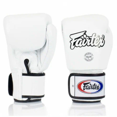 Боксерские перчатки Fairtex BGV1, тренировочные, белый в Краснодаре в магазине SportPanda Боксерские перчатки Fairtex BGV1, тренировочные, белый – фото