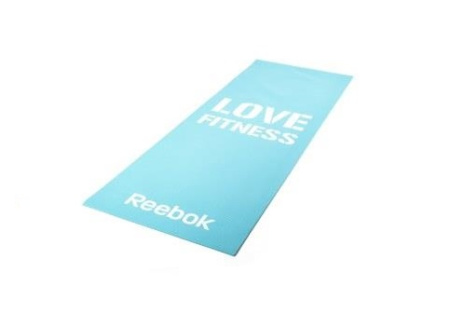 Коврик для йоги и фитнеса Reebok Love, 4 мм, голубой – фото