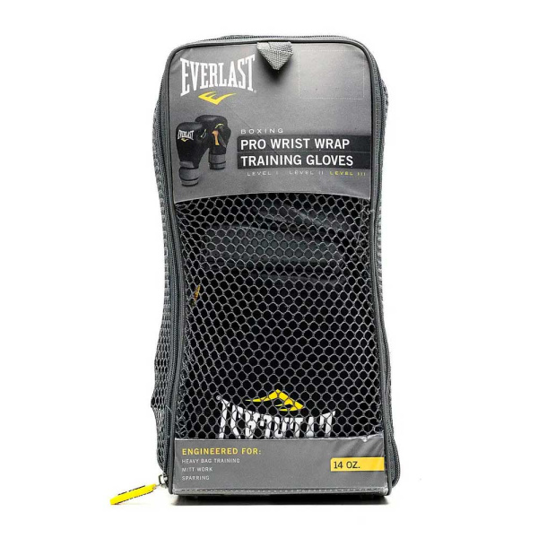 Боксерские перчатки Everlast Pro Leather Strap, тренировочные, чёрный в Краснодаре в магазине SportPanda Боксерские перчатки Everlast Pro Leather Strap, тренировочные, чёрный – фото