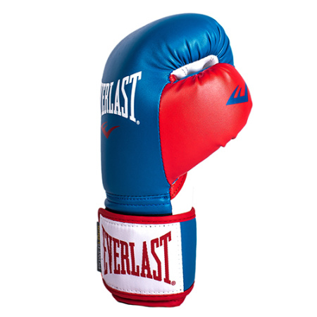 Боксерские перчатки Everlast Powerlock PU, тренировочные, синий в Краснодаре в магазине SportPanda Боксерские перчатки Everlast Powerlock PU, тренировочные, синий – фото