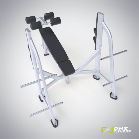 Скамья-стойка для жима под углом вниз E-7041 (Olympic Decline Bench) в Краснодаре в магазине SportPanda Скамья-стойка для жима под углом вниз E-7041 (Olympic Decline Bench) – фото