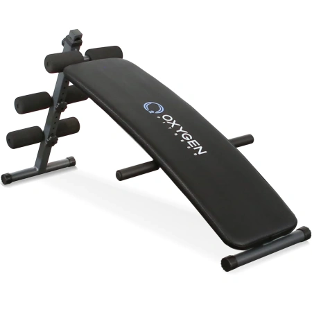 Скамья для пресса OXYGEN FITNESS EVERETT, изогнутая, домашняя, чёрный в Краснодаре в магазине SportPanda Скамья для пресса OXYGEN FITNESS EVERETT, изогнутая, домашняя, чёрный – фото