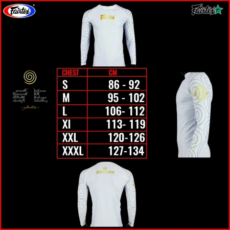 Рашгард с длинным рукавом Fairtex RG7 HANUMAN, белый в Краснодаре в магазине SportPanda Рашгард с длинным рукавом Fairtex RG7 HANUMAN, белый – фото