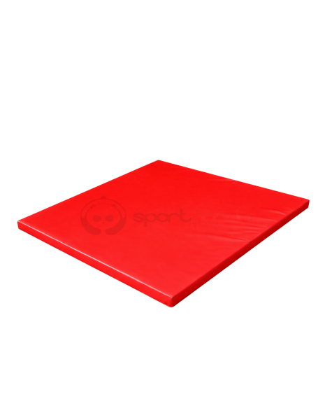  Мат спортивный SportPanda, 1 х 1 х 0.05 м, тент ПВХ + пенополиэтилен, без липучки, красный