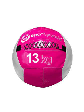 Медбол / медицинбол SportPanda, 13 кг, розовый / серый Медбол / медицинбол SportPanda, 13 кг, розовый / серый