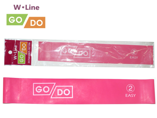 Силовая лента / ленточный эспандер GO DO W-Line, 60 x 5 см, 0.5 мм, розовый в Краснодаре в магазине SportPanda Силовая лента / ленточный эспандер GO DO W-Line, 60 x 5 см, 0.5 мм, розовый – фото