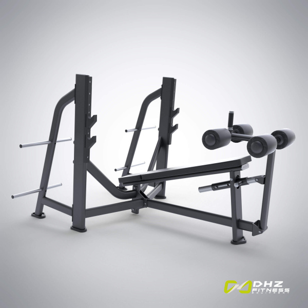Скамья-стойка для жима под углом вниз E-7041 (Olympic Decline Bench) в Краснодаре в магазине SportPanda Скамья-стойка для жима под углом вниз E-7041 (Olympic Decline Bench) – фото