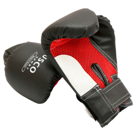Боксерские перчатки Rusco Sport, тренировочные, чёрный в Краснодаре в магазине SportPanda Боксерские перчатки Rusco Sport, тренировочные, чёрный – фото