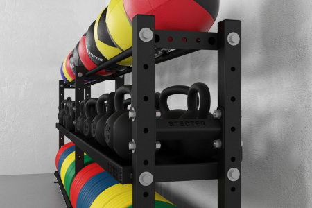 Стеллаж для инвентаря STECTER, 3600х1160 мм в Краснодаре в магазине SportPanda Стеллаж для инвентаря STECTER, 3600х1160 мм – фото