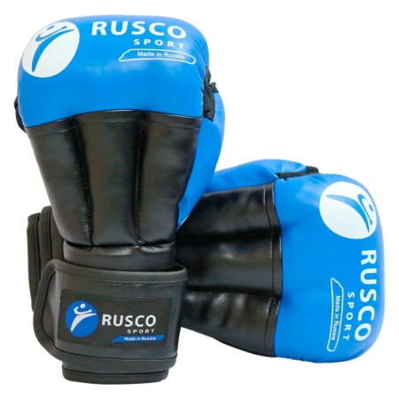 Перчатки для рукопашного боя Rusco Sport Классик, синий в Краснодаре в магазине SportPanda Перчатки для рукопашного боя Rusco Sport Классик, синий – фото