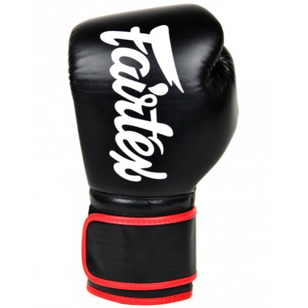 Боксерские перчатки Fairtex BGV14 Black Red, тренировочные, чёрный – фото