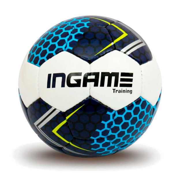 Мяч футбольный INGAME TRAINING IFB-129, №5, бело-синий в Краснодаре в магазине SportPanda Мяч футбольный INGAME TRAINING IFB-129, №5, бело-синий – фото