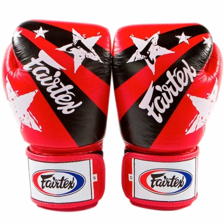 Боксерские перчатки Fairtex BGV1 Nation Print, тренировочные, красный в Краснодаре в магазине SportPanda Боксерские перчатки Fairtex BGV1 Nation Print, тренировочные, красный – фото