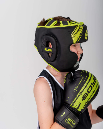 Шлем боксерский BoyBo Stain BH400, Flex, зелёный в Краснодаре в магазине SportPanda Шлем боксерский BoyBo Stain BH400, Flex, зелёный – фото