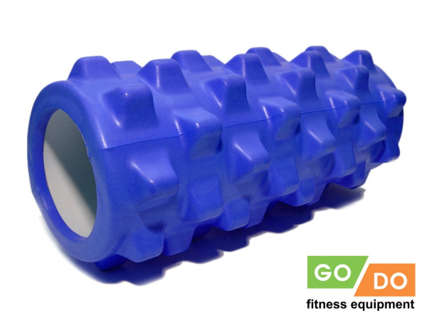 Валик-ролл для йоги и фитнеса GO DO LY1-31, 31 x 10 см, массажный, синий в Краснодаре в магазине SportPanda Валик-ролл для йоги и фитнеса GO DO LY1-31, 31 x 10 см, массажный, синий – фото