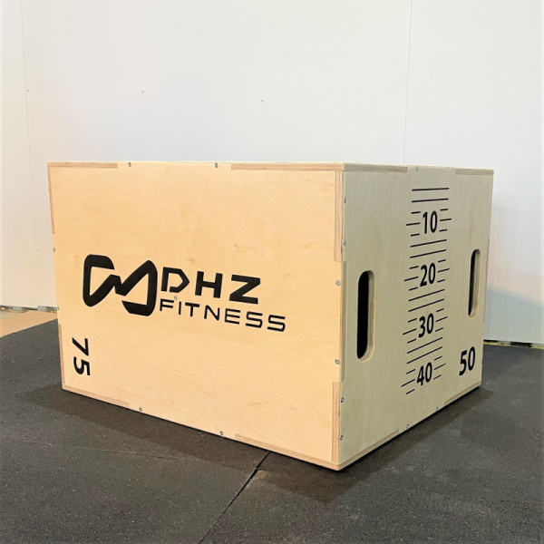 Универсальный PLYO BOX 3 в 1, 50х60х75 см, со шкалой наклона (фанера) – фото