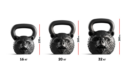Гиря дизайнерская IRON HEAD «Медведь», 16 кг, чугун в Краснодаре в магазине SportPanda Гиря дизайнерская IRON HEAD «Медведь», 16 кг, чугун – фото