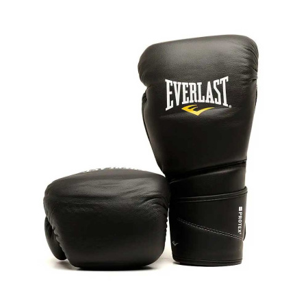 Снарядные перчатки Everlast Protex2 Leather, чёрный в Краснодаре в магазине SportPanda Снарядные перчатки Everlast Protex2 Leather, чёрный – фото