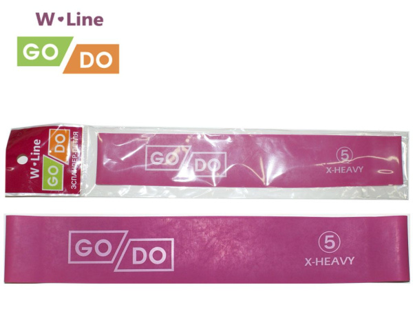Силовая лента / ленточный эспандер GO DO W-Line, 65 x 5 см, 1.1 мм, розовый в Краснодаре в магазине SportPanda Силовая лента / ленточный эспандер GO DO W-Line, 65 x 5 см, 1.1 мм, розовый – фото