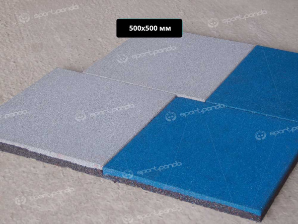  Резиновая плитка MaxTile, 500x500 мм, для детской площадки, 15 мм, терракотовый