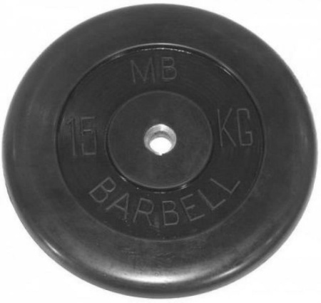 Диск обрезиненный BARBELL MB (металлическая втулка) 15 кг / диаметр 51 мм в Краснодаре в магазине SportPanda Диск обрезиненный BARBELL MB (металлическая втулка) 15 кг / диаметр 51 мм – фото