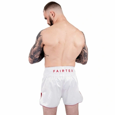 Шорты для тайского бокса и кикбосинга Fairtex BS1908 Satoru, белый в Краснодаре в магазине SportPanda Шорты для тайского бокса и кикбосинга Fairtex BS1908 Satoru, белый – фото
