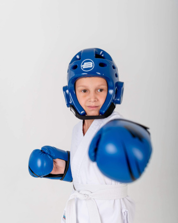 Шлем для тхэквандо BoyBo Premium BHT44, синий в Краснодаре в магазине SportPanda Шлем для тхэквандо BoyBo Premium BHT44, синий – фото