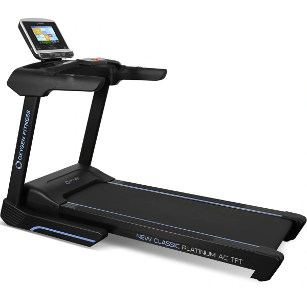 Беговая дорожка OXYGEN FITNESS NEW CLASSIC PLATINUM AC TFT, электрическая, для дома и зала в Краснодаре в магазине SportPanda Беговая дорожка OXYGEN FITNESS NEW CLASSIC PLATINUM AC TFT, электрическая, для дома и зала – фото