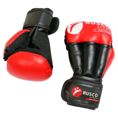 Перчатки для рукопашного боя Rusco Sport Классик, красный в Краснодаре в магазине SportPanda Перчатки для рукопашного боя Rusco Sport Классик, красный – фото