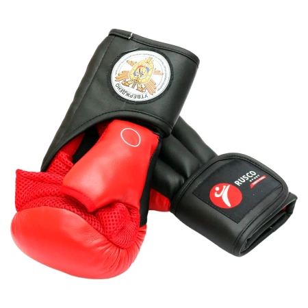 Перчатки для рукопашного боя Rusco Sport PRO, красный в Краснодаре в магазине SportPanda Перчатки для рукопашного боя Rusco Sport PRO, красный – фото