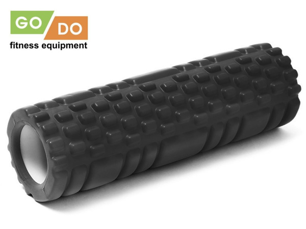 Валик-ролл для фитнеса и йоги GO DO JD2-29, 29 x 10 см, массажный, чёрный в Краснодаре в магазине SportPanda Валик-ролл для фитнеса и йоги GO DO JD2-29, 29 x 10 см, массажный, чёрный – фото