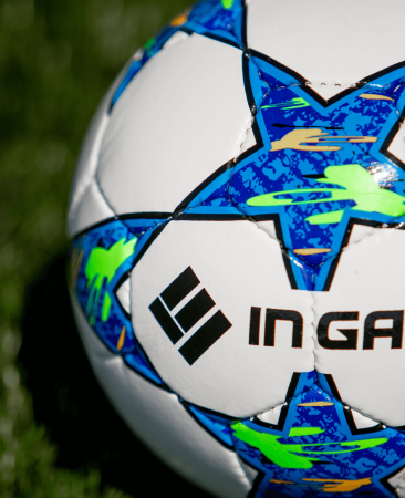 Мяч футзальный INGAME PRO QUANTRO, №4, голубой – фото