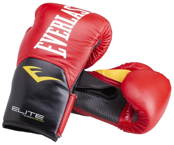 Боксерские перчатки Everlast Elite ProStyle, тренировочные, красный в Краснодаре в магазине SportPanda Боксерские перчатки Everlast Elite ProStyle, тренировочные, красный – фото
