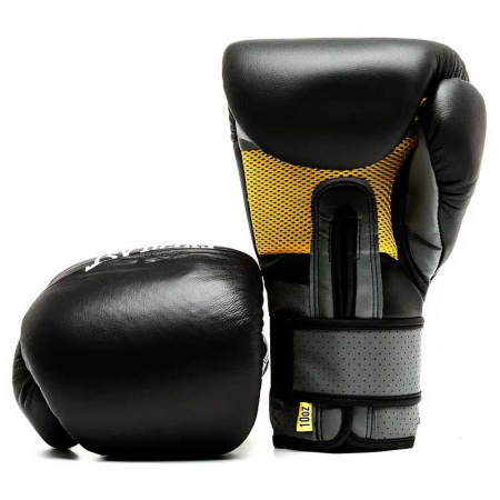 Боксерские перчатки Everlast Pro Leather Strap, тренировочные, чёрный в Краснодаре в магазине SportPanda Боксерские перчатки Everlast Pro Leather Strap, тренировочные, чёрный – фото