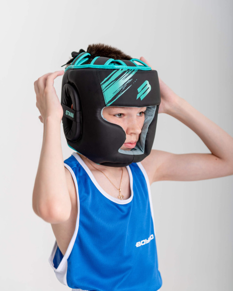 Шлем боксерский BoyBo Stain BH400, Flex, голубой в Краснодаре в магазине SportPanda Шлем боксерский BoyBo Stain BH400, Flex, голубой – фото