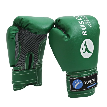 Боксерские перчатки Rusco Sport, тренировочные, зелёный в Краснодаре в магазине SportPanda Боксерские перчатки Rusco Sport, тренировочные, зелёный – фото