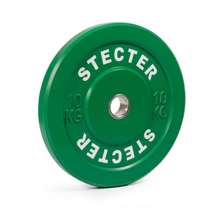Диск тренировочный STECTER, 10 кг, зелёный в Краснодаре в магазине SportPanda Диск тренировочный STECTER, 10 кг, зелёный – фото