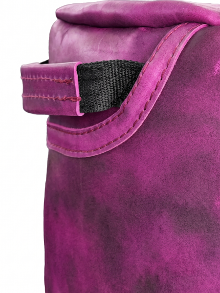 Напольный боксерский мешок PINK, натуральная кожа, 160 см, D-35 см, 48 кг – фото