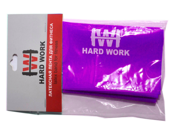 Силовая лента / ленточный эспандер HARD WORK, 150 x 15 см, 0.65 мм, фиолетовый в Краснодаре в магазине SportPanda Силовая лента / ленточный эспандер HARD WORK, 150 x 15 см, 0.65 мм, фиолетовый – фото