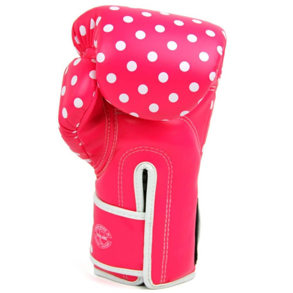Боксерские перчатки Fairtex BGV14 PINK POLKA DOT, тренировочные, розовый в Краснодаре в магазине SportPanda Боксерские перчатки Fairtex BGV14 PINK POLKA DOT, тренировочные, розовый – фото