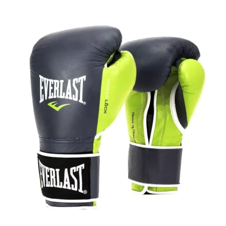Боксерские перчатки Everlast Powerlock, для соревнований, синий / зелёный в Краснодаре в магазине SportPanda Боксерские перчатки Everlast Powerlock, для соревнований, синий / зелёный – фото
