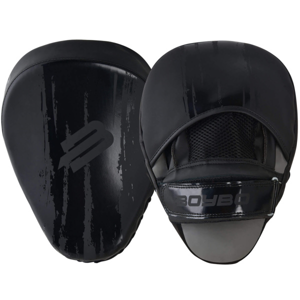 Лапы боксерские BoyBo Stain BPS450, чёрный в Краснодаре в магазине SportPanda Лапы боксерские BoyBo Stain BPS450, чёрный – фото