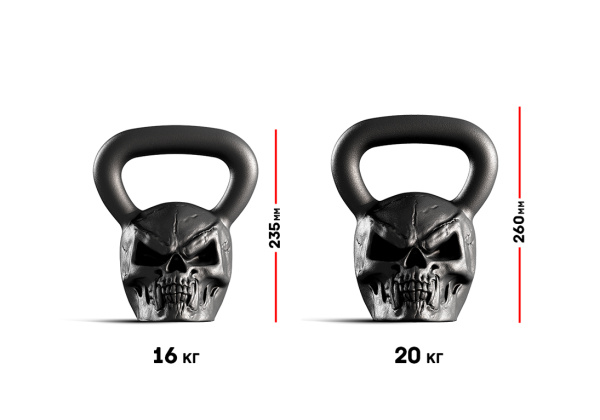 Гиря дизайнерская IRON HEAD «Череп», 16 кг, чугун в Краснодаре в магазине SportPanda Гиря дизайнерская IRON HEAD «Череп», 16 кг, чугун – фото