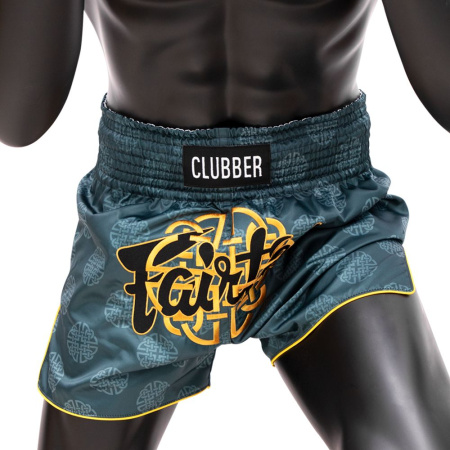 Шорты для тайского бокса и кикбосинга Fairtex BS1915 Clubber, зелёный – фото