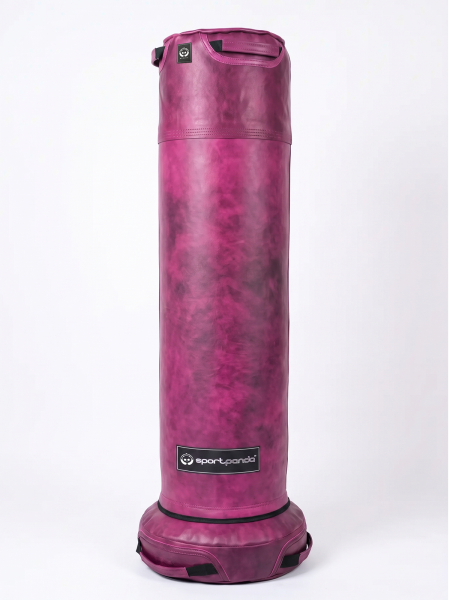 Напольный боксерский мешок PINK, натуральная кожа, 160 см, D-35 см, 48 кг – фото