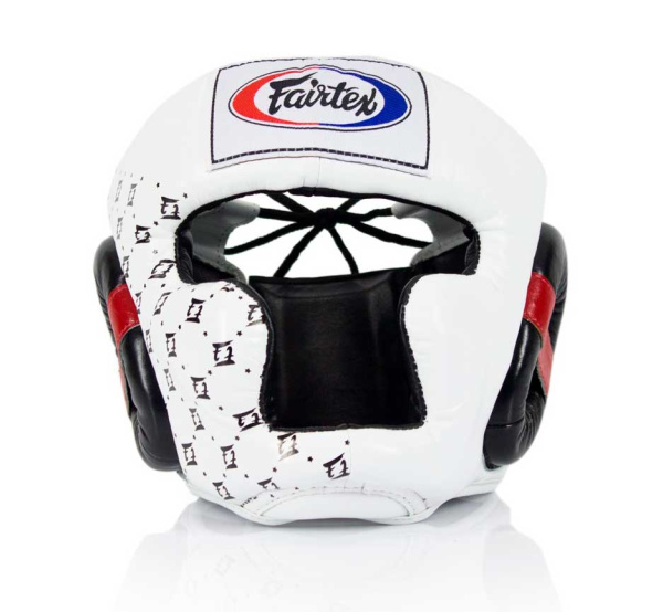 Шлем боксерский Fairtex HG10, тренировочный, для спаррингов, M, белый  Шлем боксерский Fairtex HG10, тренировочный, для спаррингов, M, белый