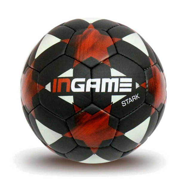 Мяч футбольный INGAME STARK IFB-121, №5, чёрно-красный в Краснодаре в магазине SportPanda Мяч футбольный INGAME STARK IFB-121, №5, чёрно-красный – фото
