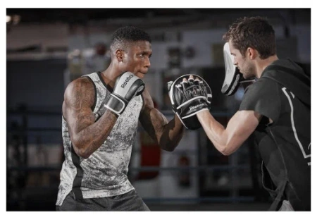 Боксерские перчатки Reebook Mitts, тренировочные, серый – фото